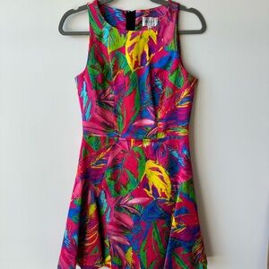 MILLY Jungle / Tropical Party Dress - Size 6, Made in USA